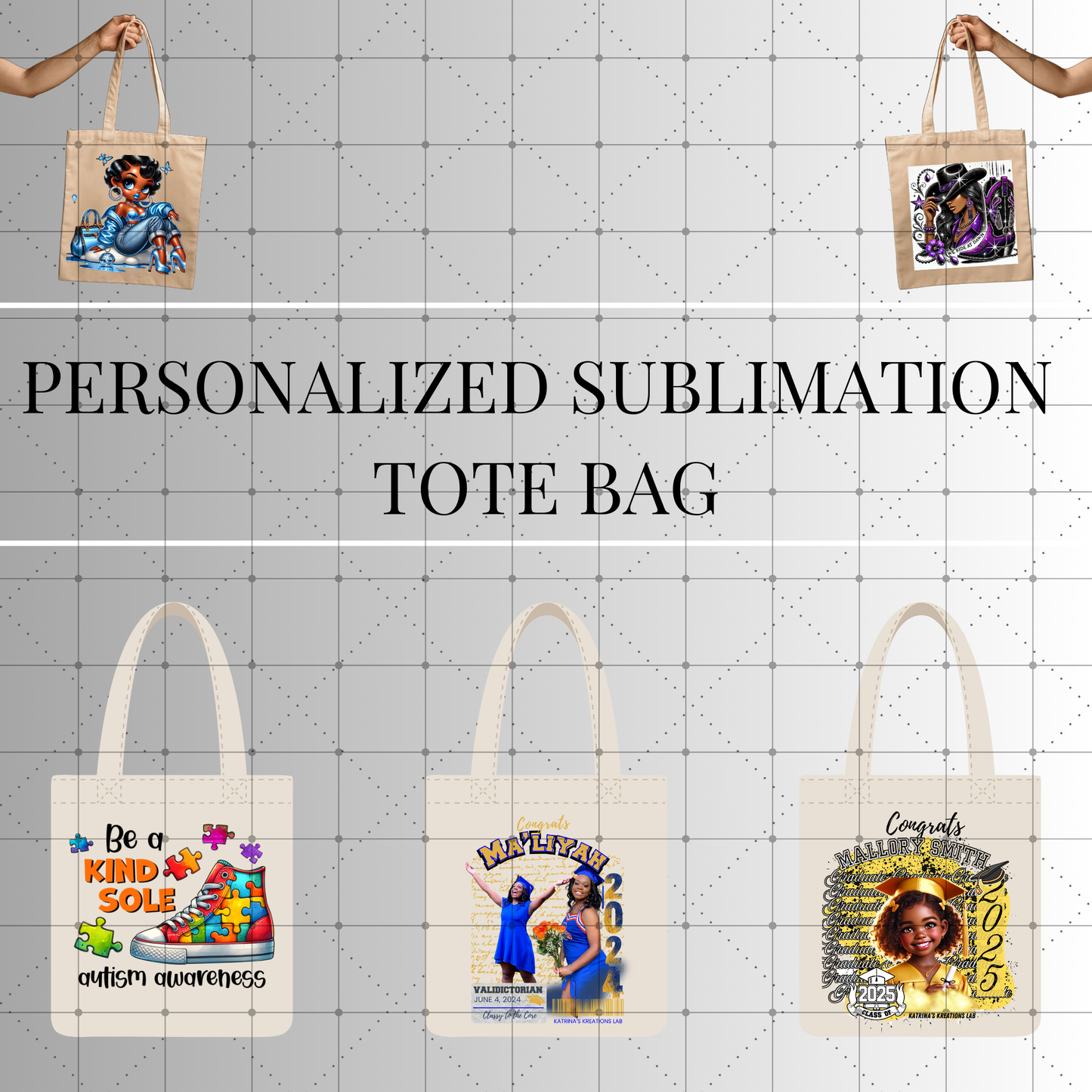 Personalized Sublimation Tote Bag – Custom Design Your Way!