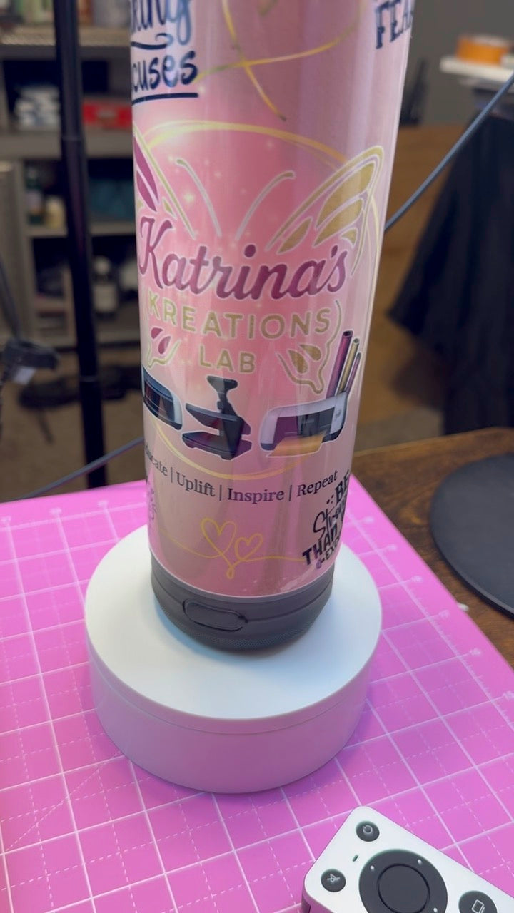 Custom 20oz Bitch Be Gone “Bitch” Spray Tumbler with Bluetooth Speaker, Funny Novelty Insulated Cup