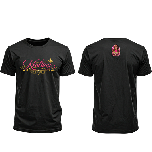 Krafting with Katrina Black Graphic T-Shirt, Branded Crafter Tee