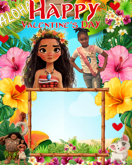 Moana Editable Valentine's Day Image