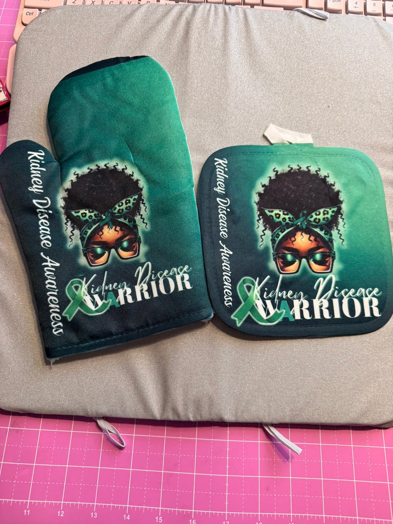 Custom Sublimated Oven Mitt & Pot Holder Combo | Designed Your Way!