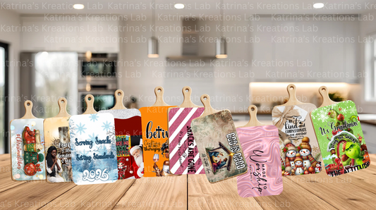 Charcuterie Board Sublimation Bundle, Holiday & New Year Snack Board Designs, Instant Digital Download