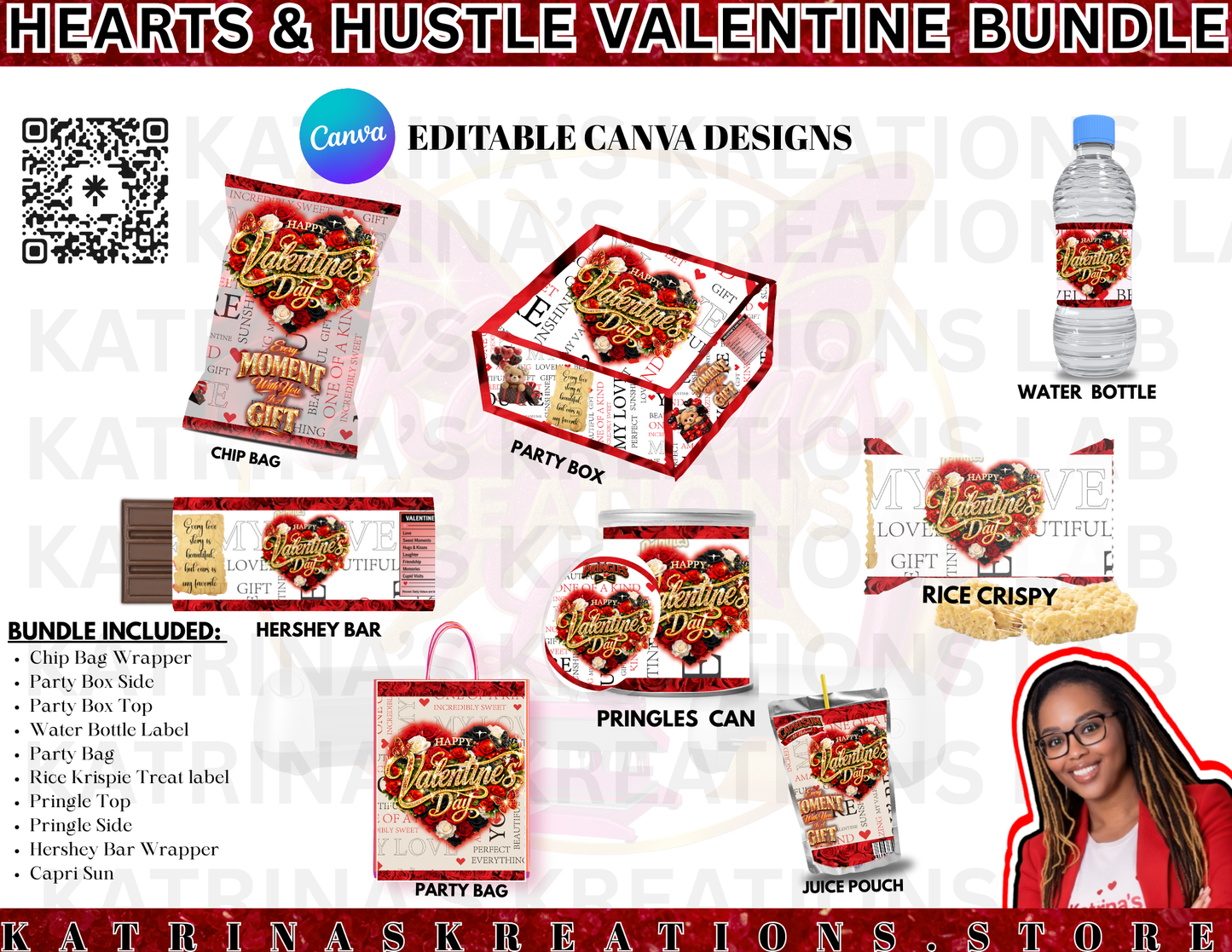 Hearts & Hustle Valentine Bundle, Full Party Favor Collection