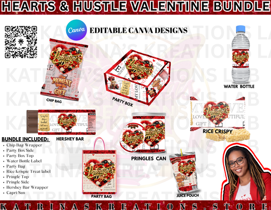 Hearts & Hustle Valentine Bundle, Full Party Favor Collection