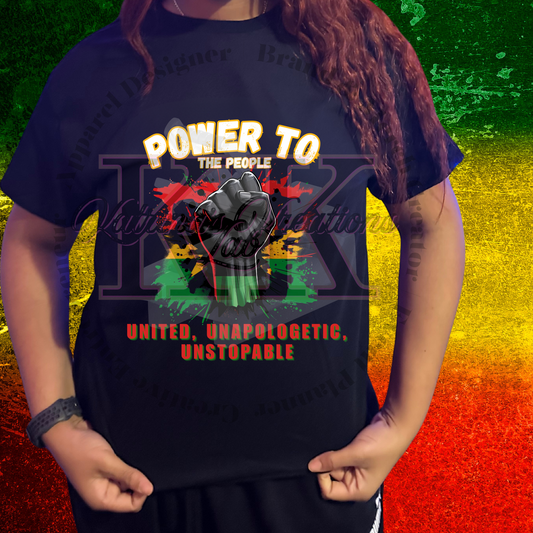 Juneteenth Power to the People T-Shirt Design – Black History PNG SVG for Cricut & Sublimation (Digital Download)