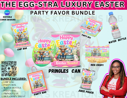 Egg-stra Special Easter Party Favor Freebie, Canva Editable Template, Instant Download