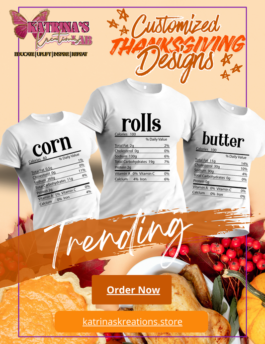 Thanksgiving Nutrition Facts Shirts, Funny Holiday Dinner Long Sleeve T-shirts